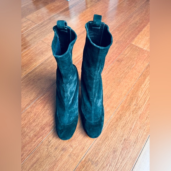 Auth Christian Louboutin Suede Stretch Mid  Gena 85 Boots . Eu 37.5 US 7.5 - Picture 8 of 17